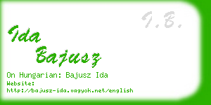 ida bajusz business card